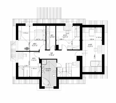 Zgrabny 3 — rzuty kondygnacji 2 (odbicie lustrzane)