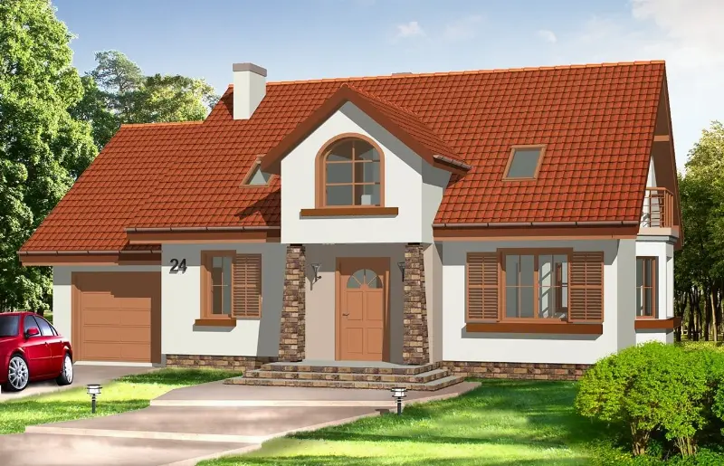 Projekt domu Zgrabny 3 — wizualizacja