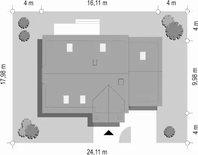 Zgrabny 4 — plan sytuacyjny 1 (odbicie lustrzane)