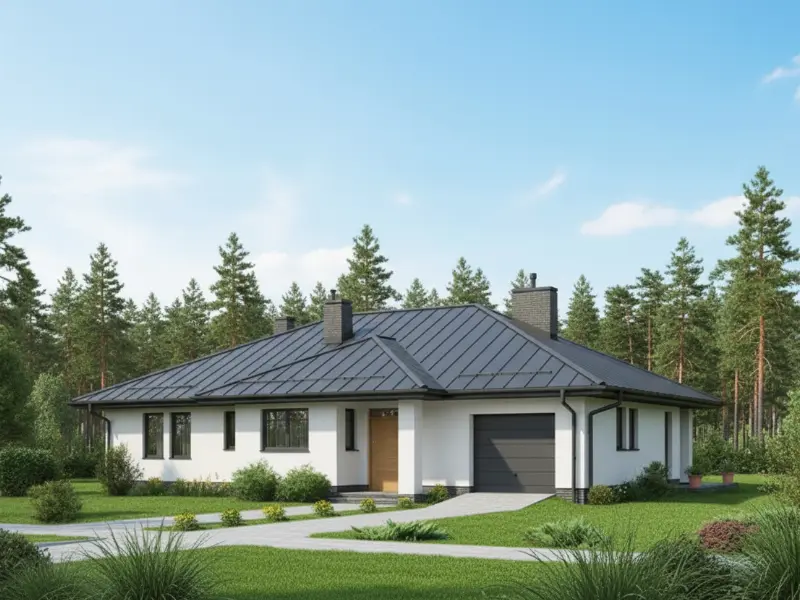 Projekt domu Zielona równina — wizualizacja