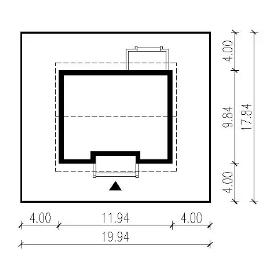 Zielony ogród - wariant III — plan sytuacyjny 1 (odbicie lustrzane)