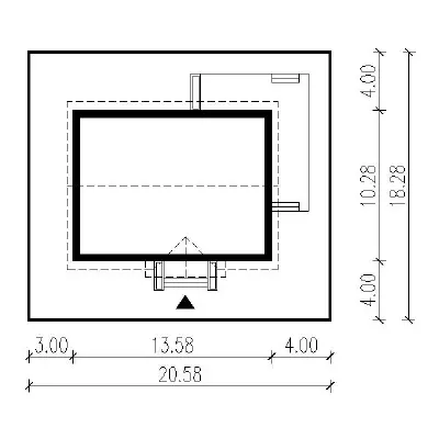 Znamienity - wariant II — plan sytuacyjny 1 (odbicie lustrzane)