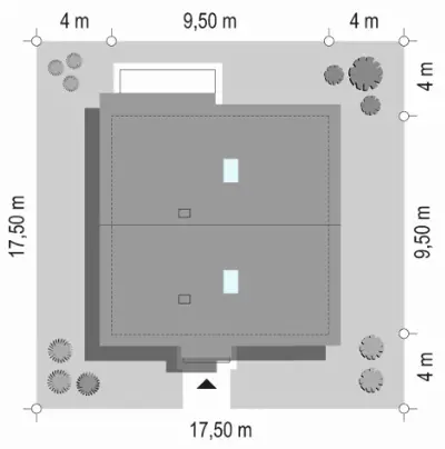 Zosia 3 — plan sytuacyjny 1 (odbicie lustrzane)
