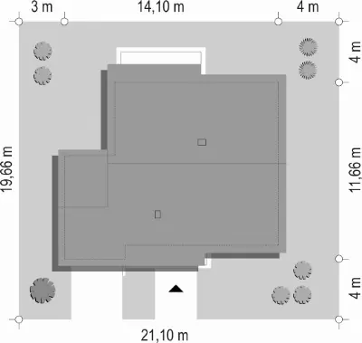 Zosia 8 — plan sytuacyjny 1 (odbicie lustrzane)